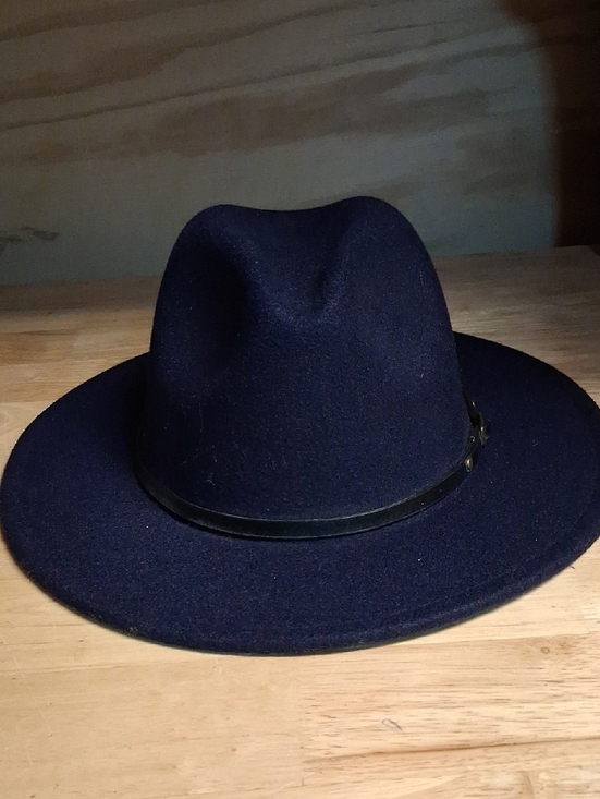 Women\'s Dark Navy Blue Wool Blend Fidora O/s Nwot main image 7